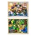 Melissa & Doug Deluxe Wooden 48- Piece Jigsaw Puzzle Bundle (2 Puzzles) Image