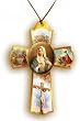 Immaculate Heart of Mary Necklace with Cord, 2 x 1.5" - MADE IN ITALY