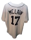 Autographed Denny Mclain ALDetroit Tigers White Jersey Inscribed 31 6 1968 And 1968 Mvp Cy