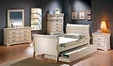 4pc Full Size Bedroom Set Louis Philippe Style in Antique White Finish