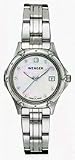 Standard Issue Ladies Watch with White Mother of Pearl Dial and Stainless Steel Bracelet by Wenger