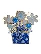 Snowflakes Cookie Bouquet 7 Cookies
