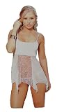Espiral Black Sheer & Lace Babydoll w/Matching G-String Set