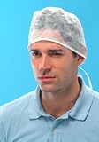 Surgeon Cap with Fixed Ties, 30 GSM White 1000 QTY