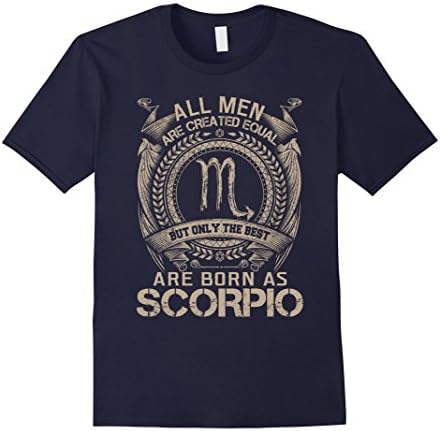 Men's Only The Best Are Born As Scorpio T-shirt.Horoscope Shirt 2XL Navy