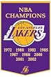 Los Angeles Lakers 24"x36" Wool Dynasty Banner - Basketball Sports Merchandise