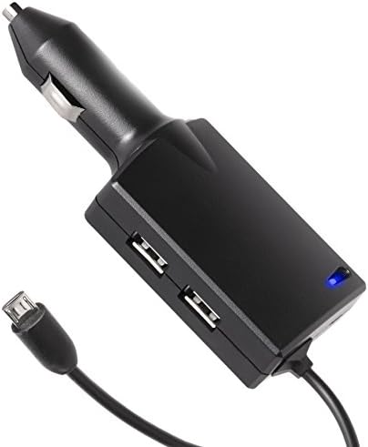 Pwr+ PwrBlast Rapid 6A Dual USB + Micro-USB Car Charger for Google-Nexus 7 9 10 Tablet Tab; Samsung-Galaxy Tab 3, 4 7.0, Note 8.0; Nexus S Phone ; Asus-Transformer Book T100 Memo Pad 7, 8, 10 Hd FHD ZenPad MemoPad Smart; Galaxy S2, S3, S4, S6, S7 Edge; HTC; BLU Studio 5.0 5.5 6.0 7.0, One X Plus, Win HD, Life Play, Vivo Air, PURE XL Phone; Anker Battery DC Adapter Charger-Power-Cord