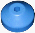 Blue Plastic 7" 45rpm Vinyl Record Dome Adapter , Quantity 1 (45 rpm)