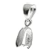 4 Pcs .925 Sterling Silver Bail Pinch In Pendant Clasp Connector Slider/Findings/Bright