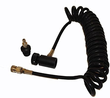 New OMNI Paintball Remote Line Hose Air Line w/ QD Black 4500 PSI Tactical Coil