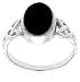 Sterling Silver Celtic Design Black Onyx Ring