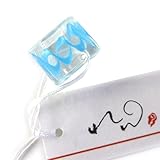 れん 帯留 ソダーガラス 着物用 浴衣用 水色 渦 帯留め 帯止め ガラス細工 三分紐・二分紐用 七緒掲載ブランド