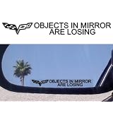 (2) MIRROR DECALS with logos for Chevy Chevrolet Corvette C4 C5 C6 Z06 LS6 Z51 LS1... by Chevrolet