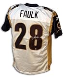 Marshall faulk Signed St. Louis Rams Authentic Puma White Jersey