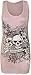 Women's Sleeveless 3 Skulls Forever Printed Vest Top