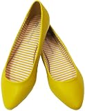 Sadler Yellow Pointy Vegan Ballerina Flats