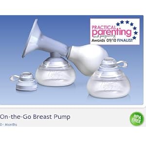 Nuby Natural Touch Breast Pump Express BPA FREE - On-the-Go