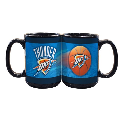 NBA Oklahoma City Thunder 2 Pack 15oz Black SportsBall Mug