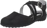 Mephisto Women's Gwen Flat,Black Bucksoft,6 M US