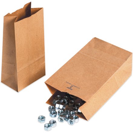 BOXBGH110K - 8 1/4 x 5 5/16 x 16 1/8 Kraft Hardware Bags
