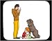 Mouse Pad with man, protecting, body, individuals, individual, mammal, humans, stranger, person, dog, human, persons, people, child, pet, animal, canine