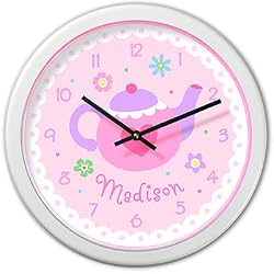 Olive Kids - Tea Party Personalized Clock (White)