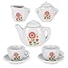 ArtCreativity Mini Porcelain Tea Set for Kids | Ceramic Pretend Play Set | Miniature Saucers, Cups, Teapot, Sugar and Cream Dispenser | Best Holiday or Birthday Gift for Boys and Girls Ages 8+