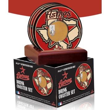 Houston Astros Coasters w/ Game Used Dirt (Set of 4)