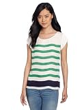 Joie Womens Terry Stripe Silk Cap Sleeve Top