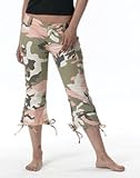 Womens Subdued Pink Camo Vintage Capri Pants