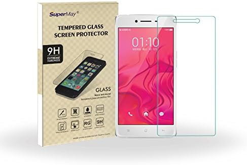 SuperMay® Oppo R7 Tempered Glass Screen Protectors 9H Hardness, 2.5d Rounded Edges, 0.26mm Thickness (Oppo R7)