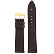 Genuine Leather Watch Band Pearl Finish Brown 20mm