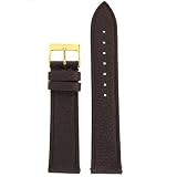 Genuine Leather Watch Band Pearl Finish Brown 20mm