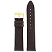 Genuine Leather Watch Band Pearl Finish Brown 20mm