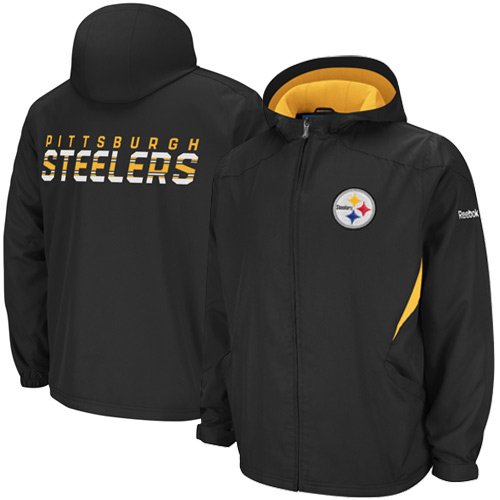 Reebok Pittsburgh Steelers Sideline Kickoff Midweight Jacket Large