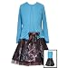 Apparel : Little Girls Fall Clothes TURQUOISE Dress Cardigan Set RARE EDITIONS 4-6X