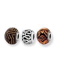 Sterling Silver Reflections On the Prowl Boxed Bead Set