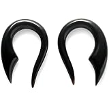 Pair of Black Water Buffalo Horn Hooks - BY15: 10g