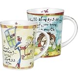 Johnson Brothers - Born to Shop, Set of 4 Stress/My Friend mugs