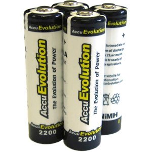 Premium AccuEvolution AA NiMH Precharged Low Self Discharge Rechargeable Batteries - camera, wireless, all other use