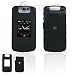 Black Rubber Feel Snap-On Hard Cover Case Cell Phone Protector for BlackBerry Pearl Flip 8220