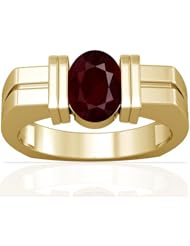 18K Yellow Gold Oval Cut Ruby Solitaire Ring