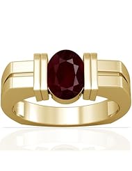 18K Yellow Gold Oval Cut Ruby Solitaire Ring