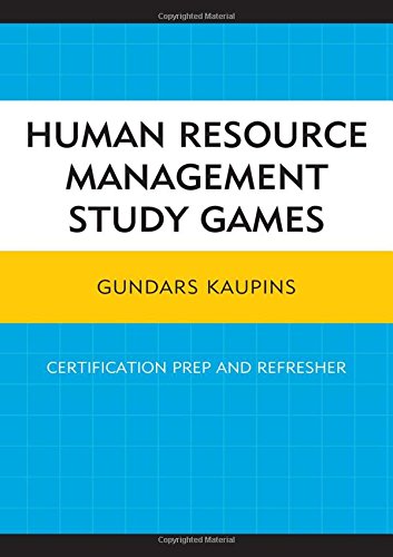 human resource management study games certification prep and refresher