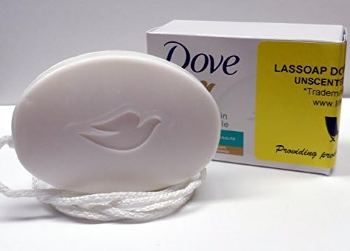 3 BARS LASSOAP DOVE SENSITIVE SKIN, UNSCENTED - Your Favorite Soap-on-a-Rope by LifEase Products LLC