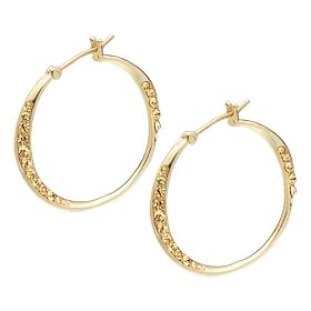 Click here to buy Fossil Earrings - Small Pave Round Gold (Color: Gold) by Fossil.
