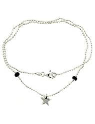 Sterling Silver Bracelet with a Star Slide 7"