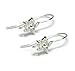 2 pcs .925 Sterling Silver Ear Wire Earring French Hook With Cz Crystal Dangle Connector/Findings/Bright