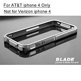 Blade Premium Cnc Aluminum Metal Bumper Apple Iphone 4 Silver / Silver