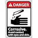 Danger Sign 10x7 Rigid Plastic - Corrosive Avoid Contact
